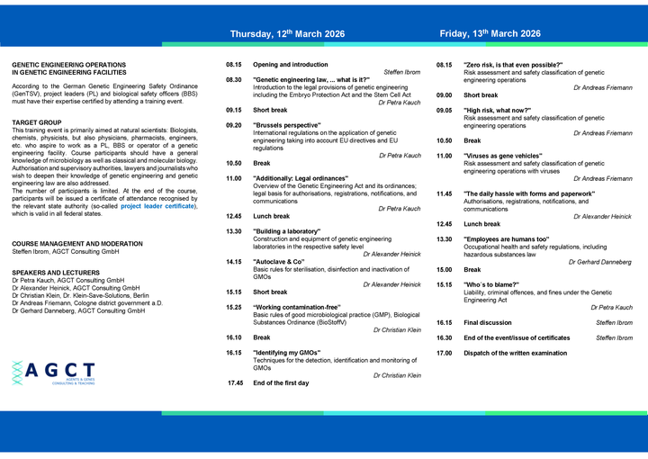AGCT Projektleiterkurse (2-Tageskurse) – AGCT Consulting GmbH